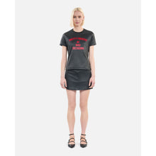 Leather Pretty Creative Serigraphy T-Shirt | Women | Black