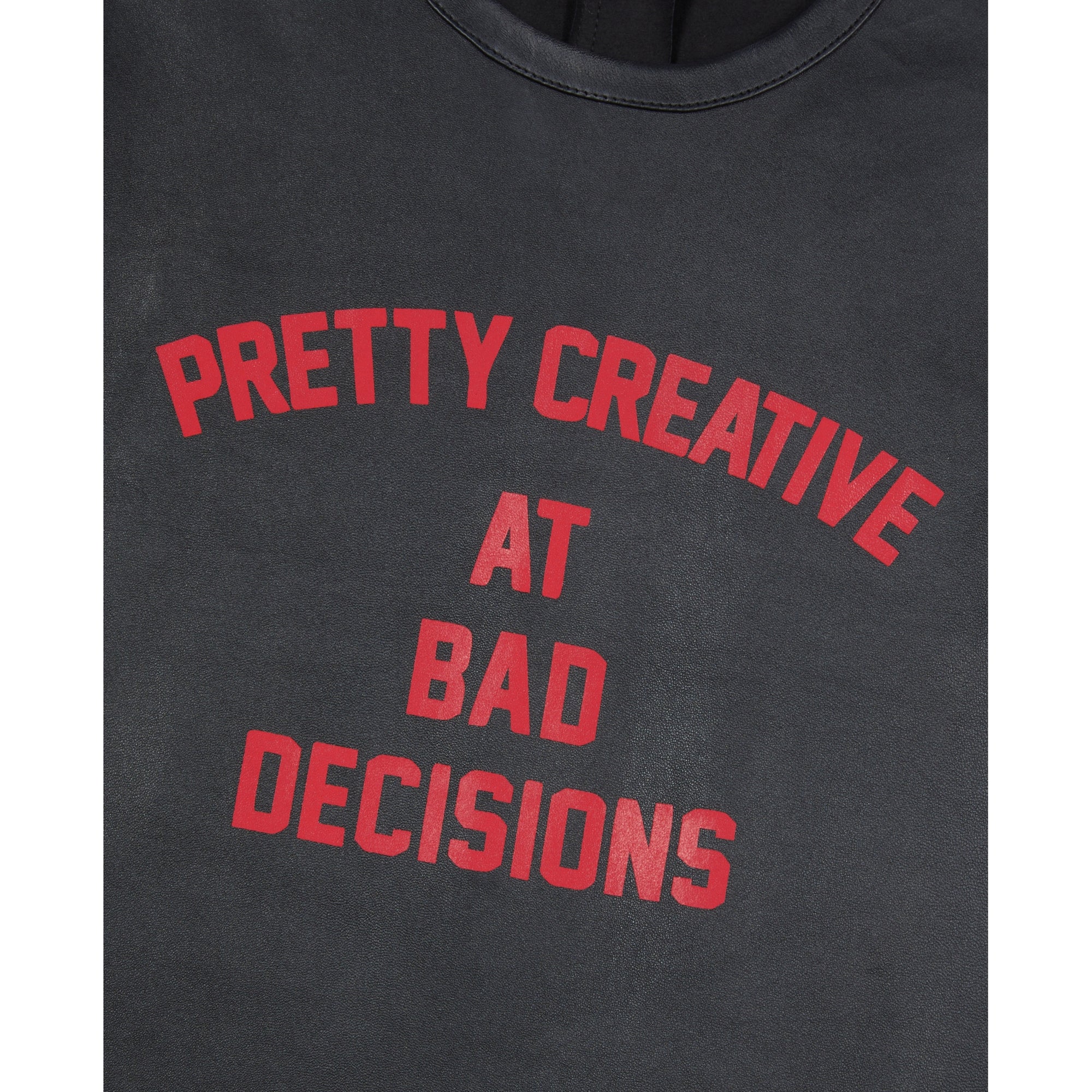 Leather Pretty Creative Serigraphy T-Shirt | Women | Black