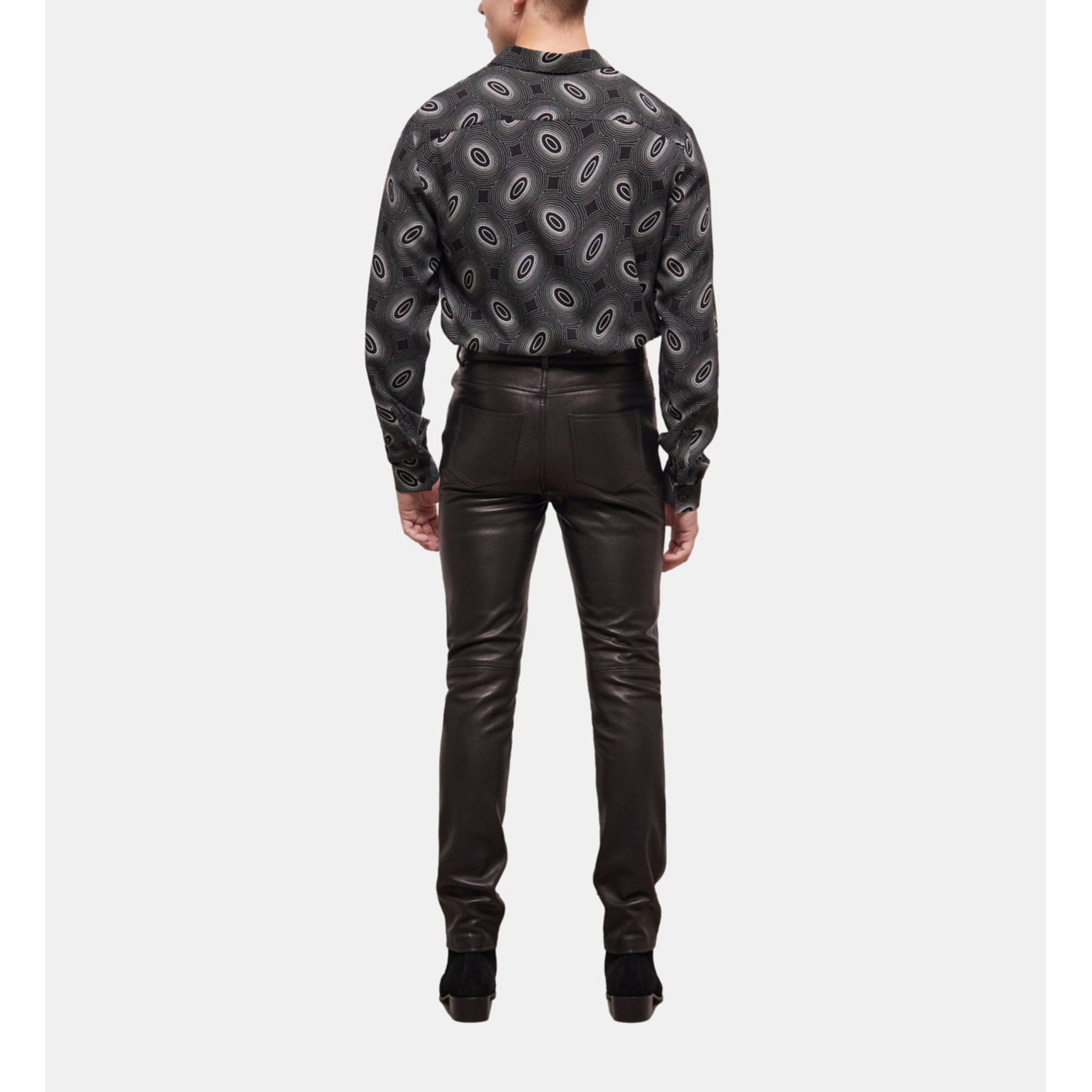 Leather Slim-Fit Pants | Men | Black