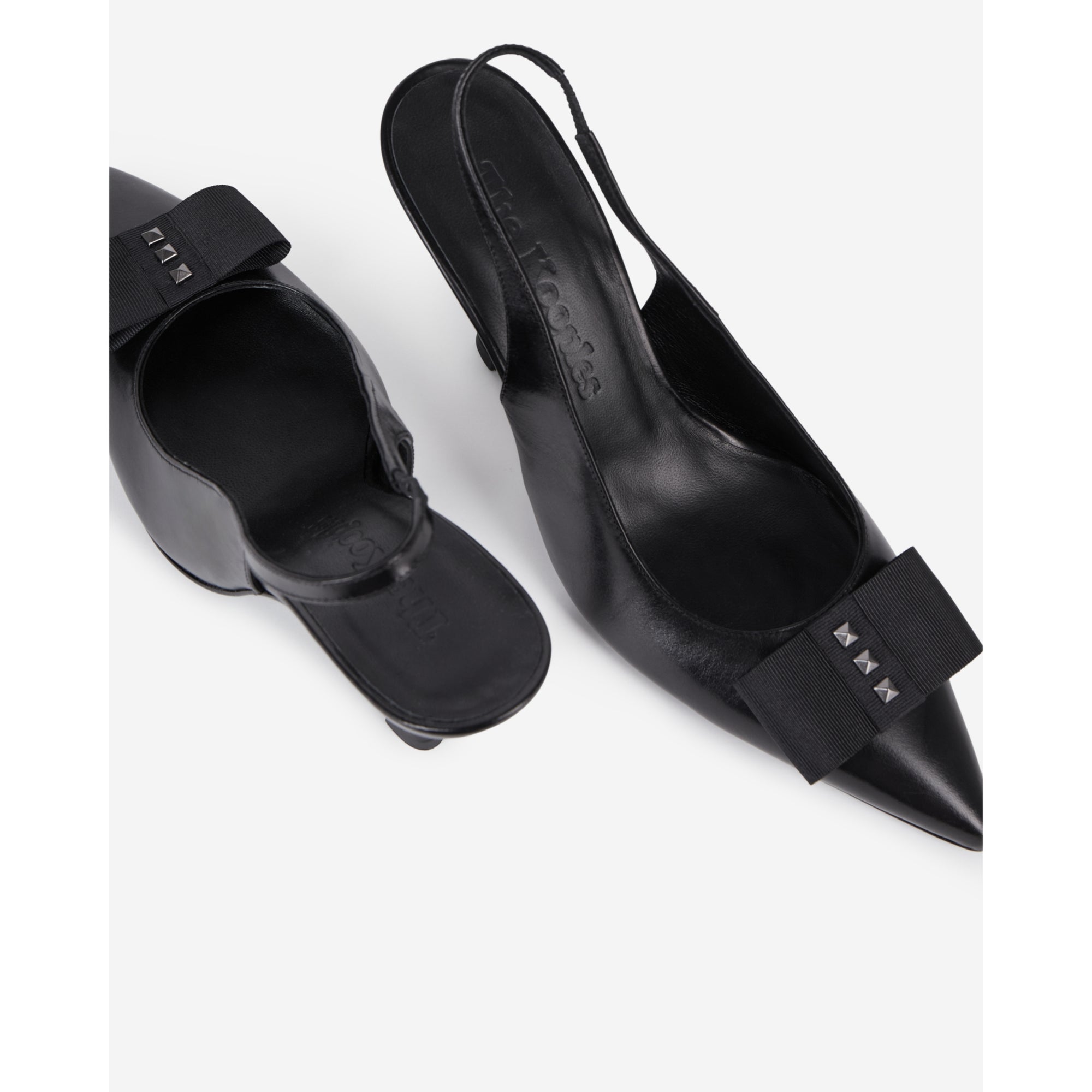 Leather Slingback Pumps | Women | Black