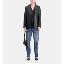 Leather Suit Jacket | Women | Black