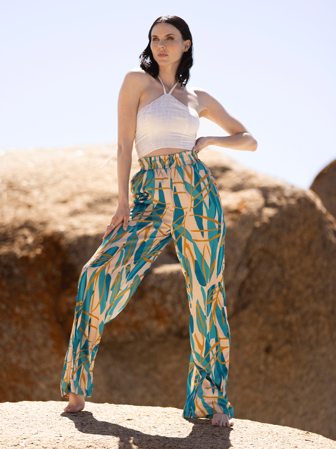 Leer Pants | Blossom Teal