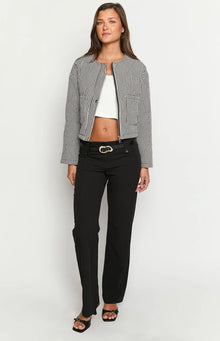 Lennie Quilted Jacket | Black Gingham