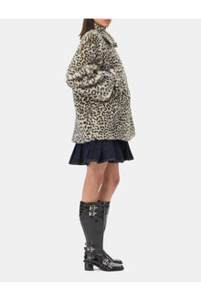 Leopard Faux Fur Jacket | Almond Milk