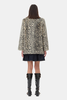 Leopard Faux Fur Jacket | Almond Milk