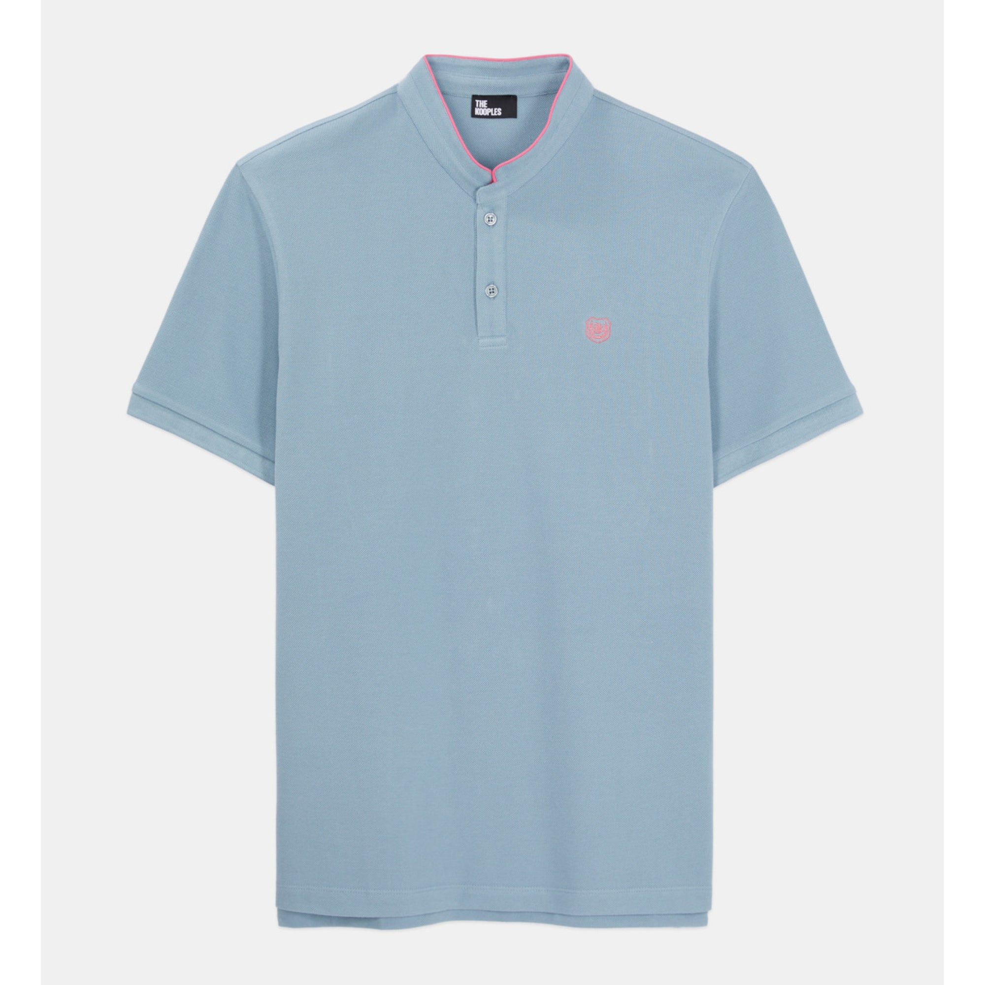 Light Cotton Polo T-Shirt | Men | Blue Grey