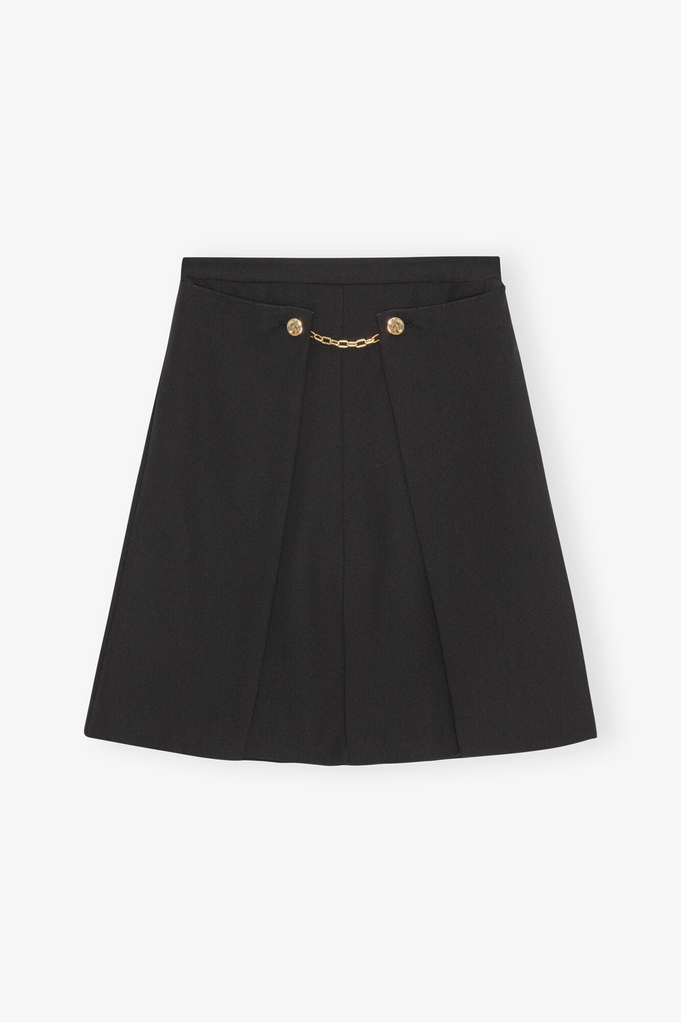Light Twill Suiting Skirt | Black