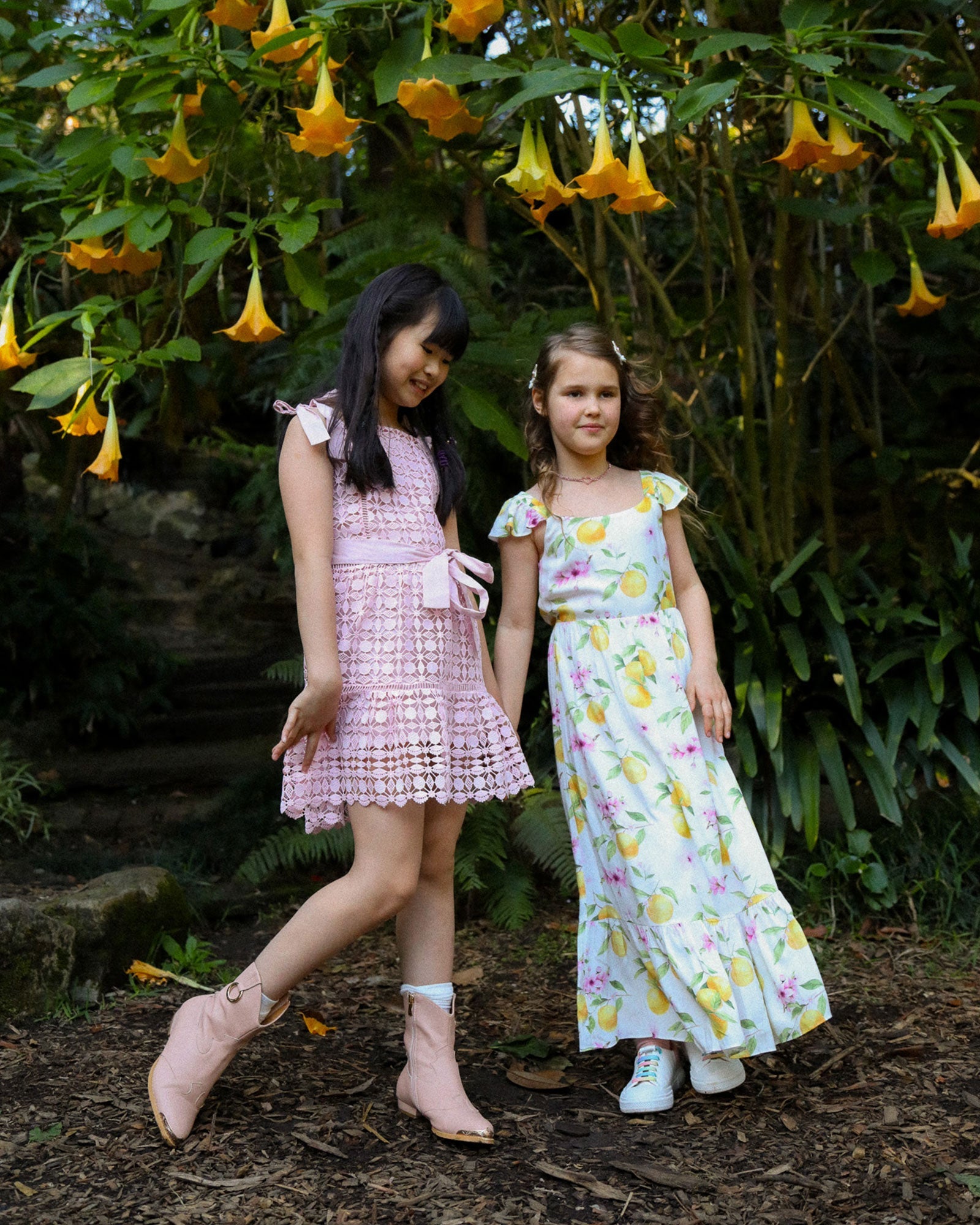 Kids | Sunset Sakura Maxi Dress | Sakura Orchard