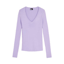 Lilac Ribbed Knit Sweater | Women | Light Purple