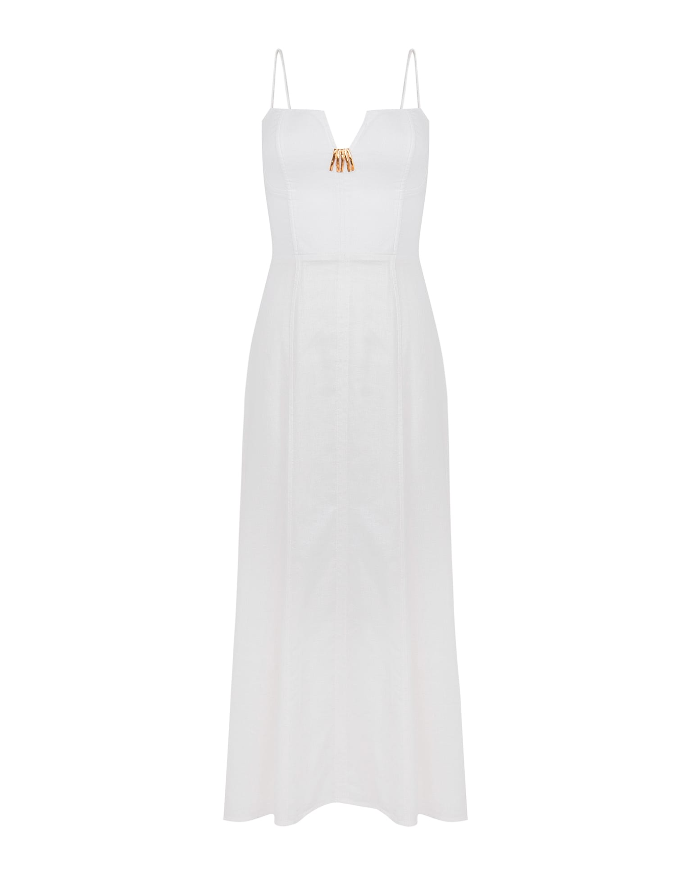 Lilith Detail Long Dress | Off White