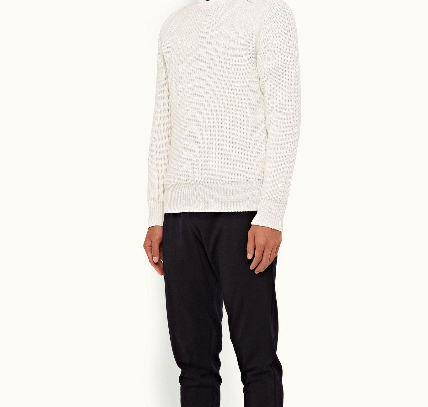 Lipen Merino Merino Rib Jumper | Cloud