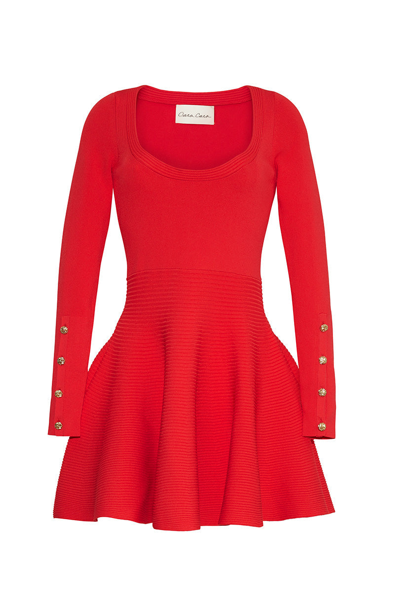 Lisha Dress | Bright Red