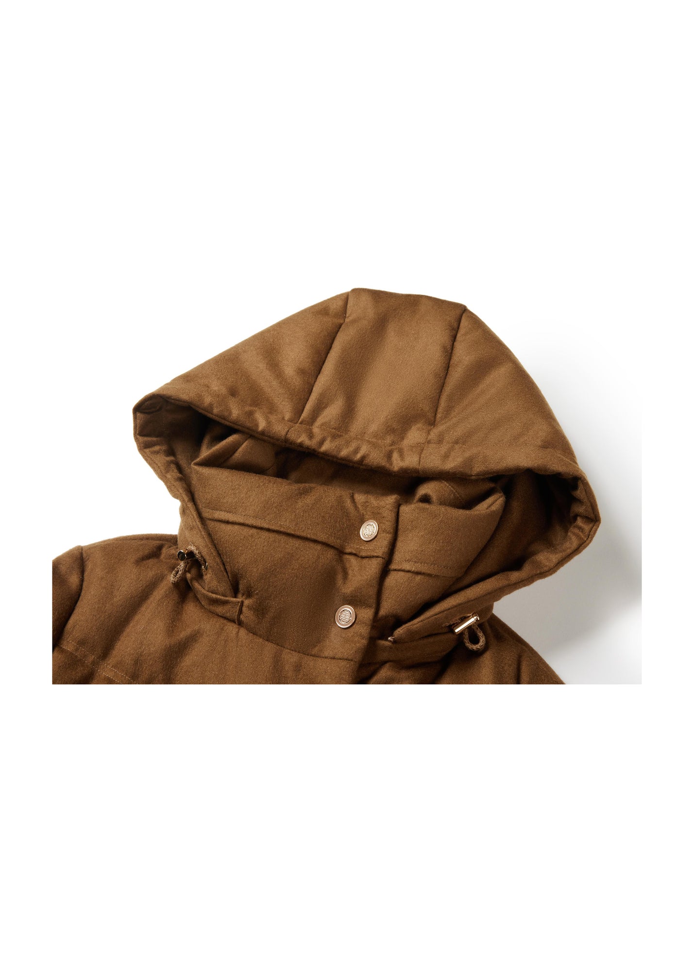 Long Cashmere Down Jacket | Brown