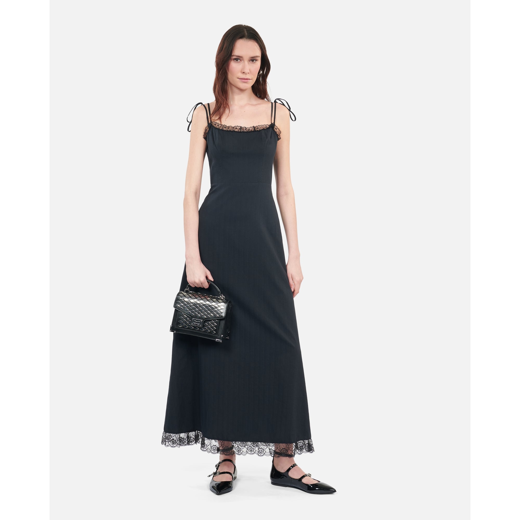 Long Dress With Lace | Women | Black