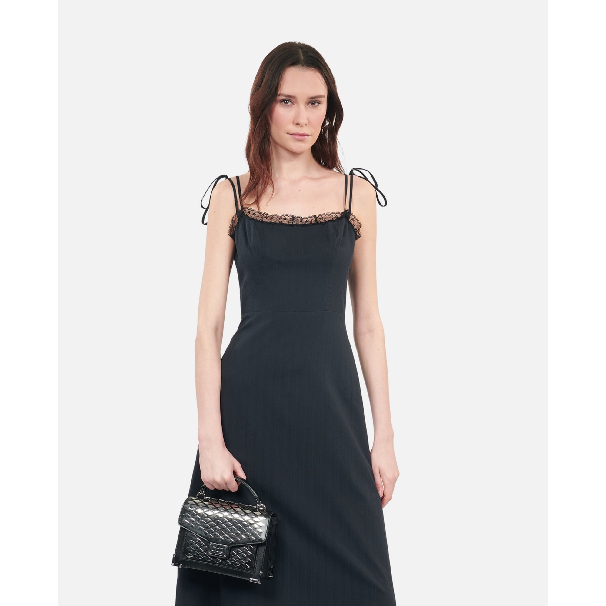 Long Dress With Lace | Women | Black