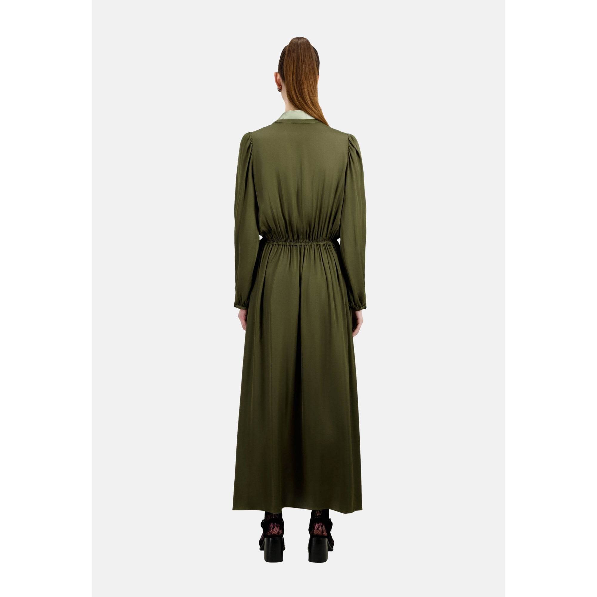 Long Dress With Lacing | Women | Khaki