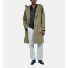 Long Khaki Hooded Parka | Men | Olive Night