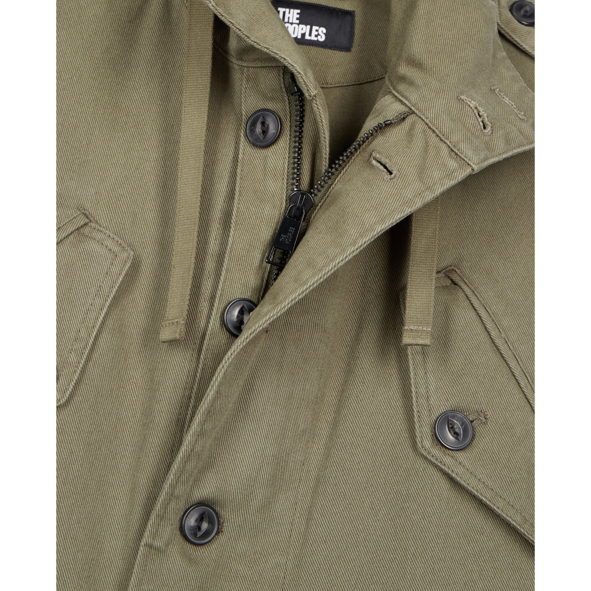 Long Khaki Hooded Parka | Men | Olive Night