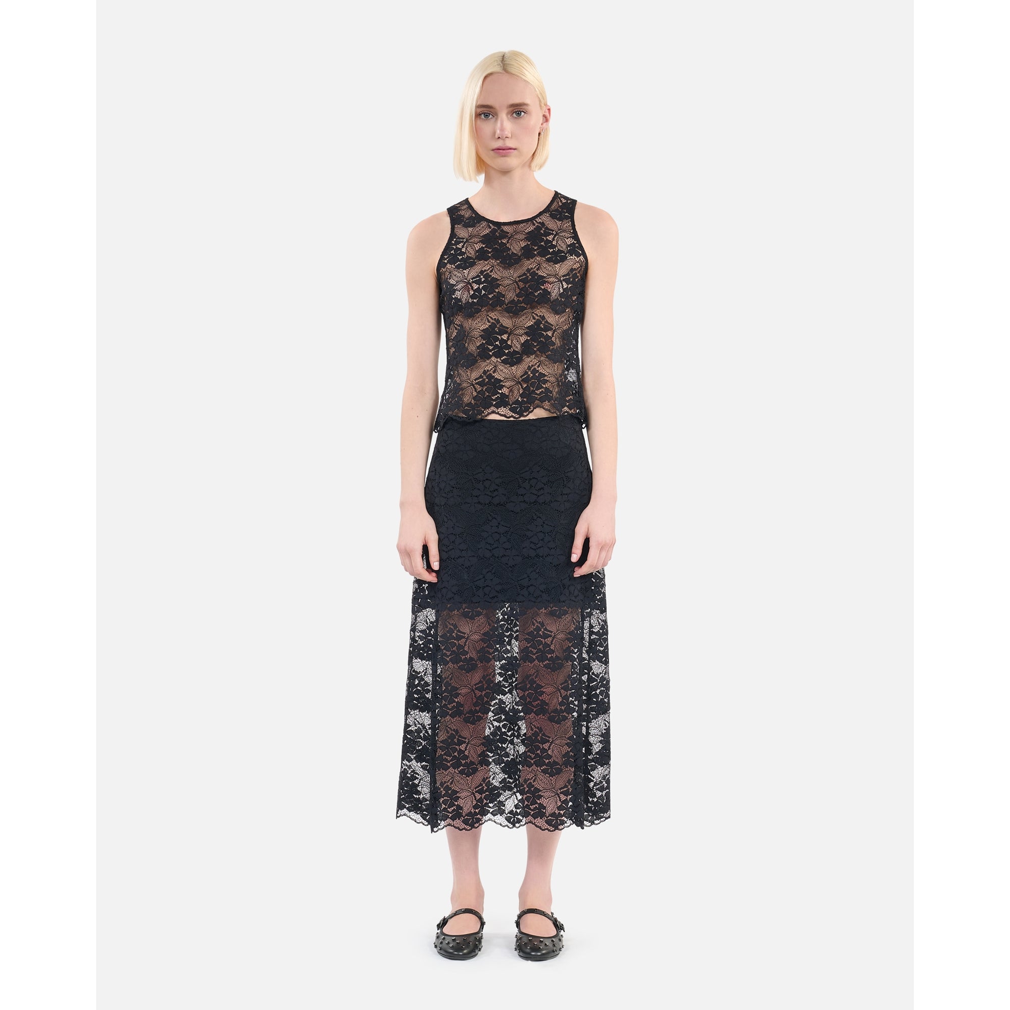 Long Lace Skirt | Women | Black