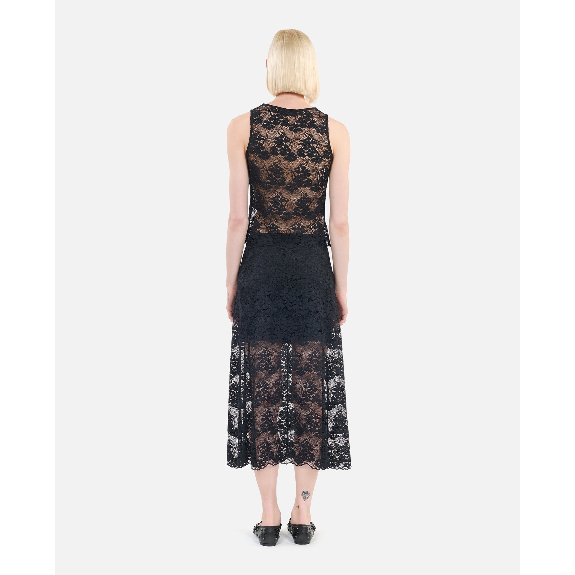 Long Lace Skirt | Women | Black