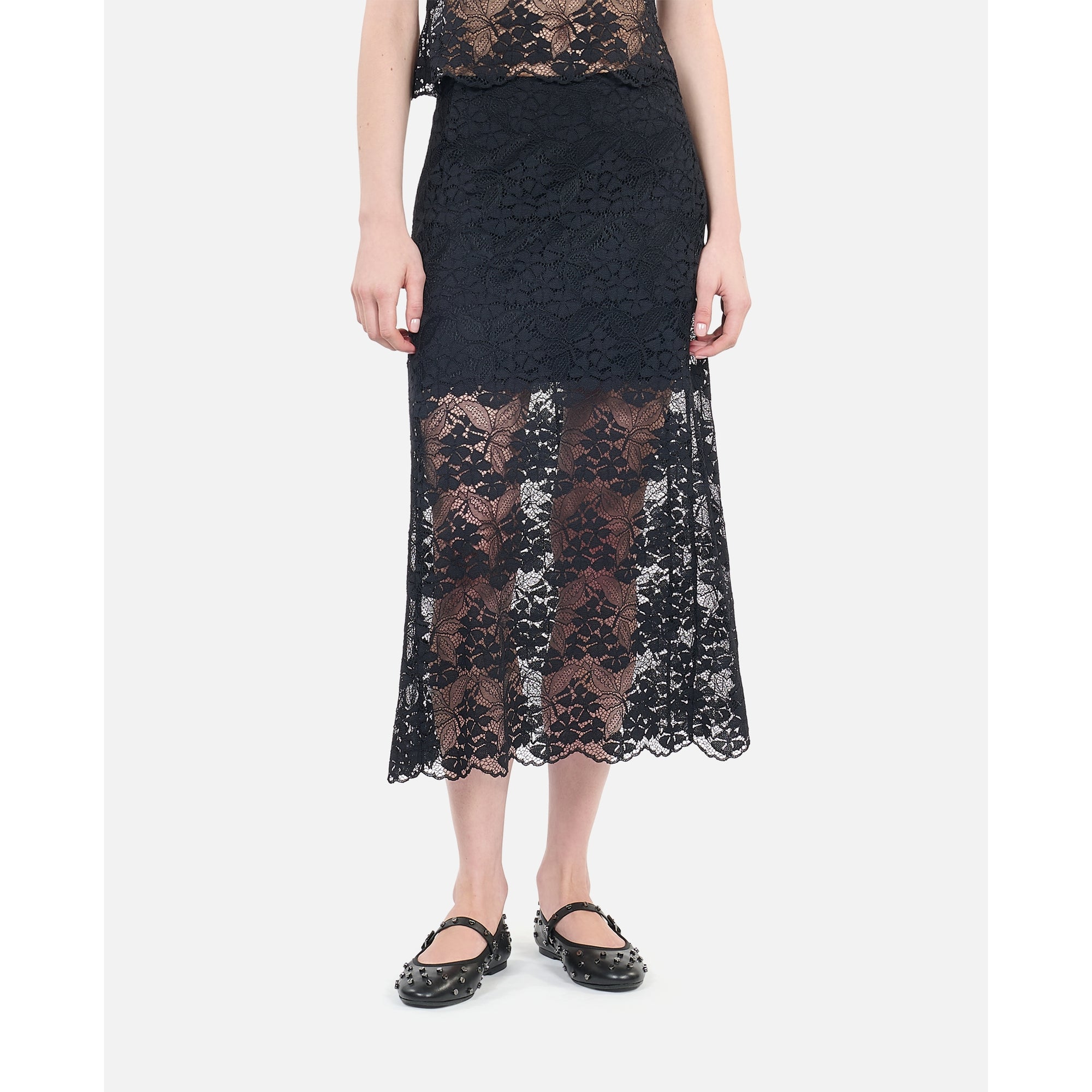 Long Lace Skirt | Women | Black