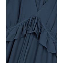 Long Silk Dress | Women | Navy Blue