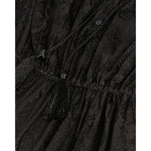 Long Snakeskin Jacquard Dress | Women | Black