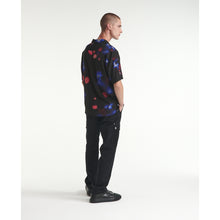 Loose Shirt With Lights Print | Men | Black Red Blue