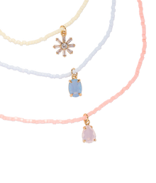 Maya Seed Bead Necklace | Blue Crystal/Beads