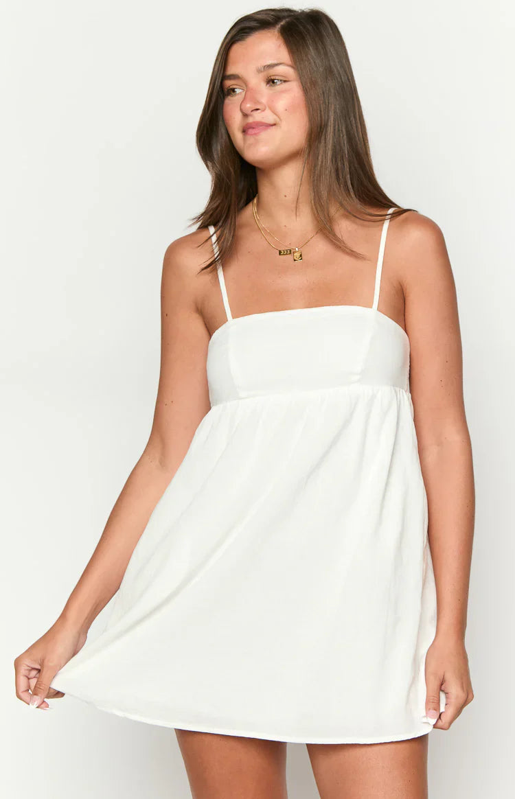 Lotus Love Affair Mini Dress | White