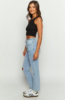 Loui Straight Leg Denim Jeans | Mid Wash