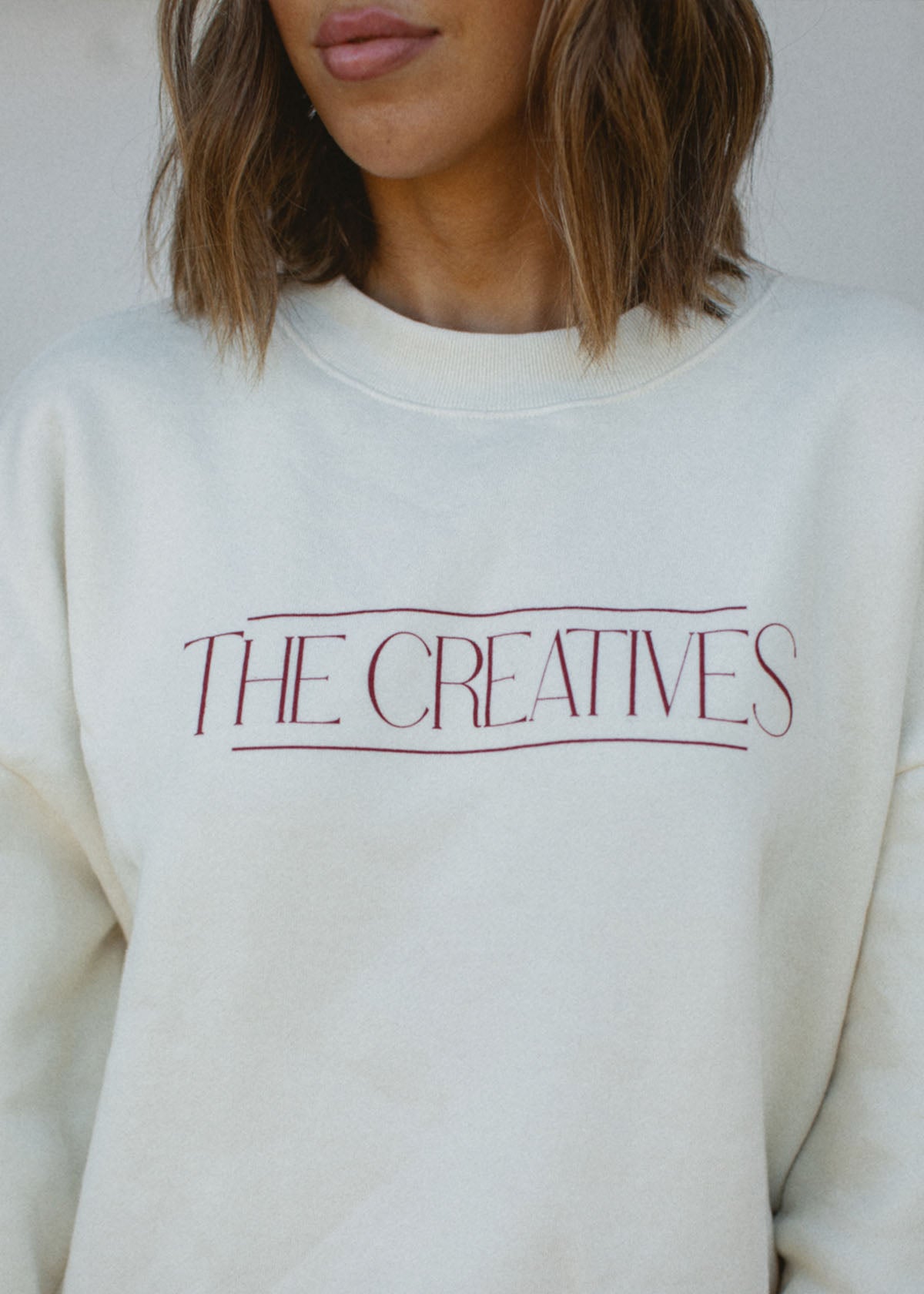 THE CREATIVES SWEATSHIRT - TAN + LINES by Sivan Ayla
