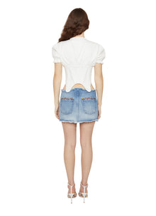 Womens | Puff Sleeve Corset | White