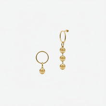 Lulu Mismatched Drop Earrings | Gold Vermeil