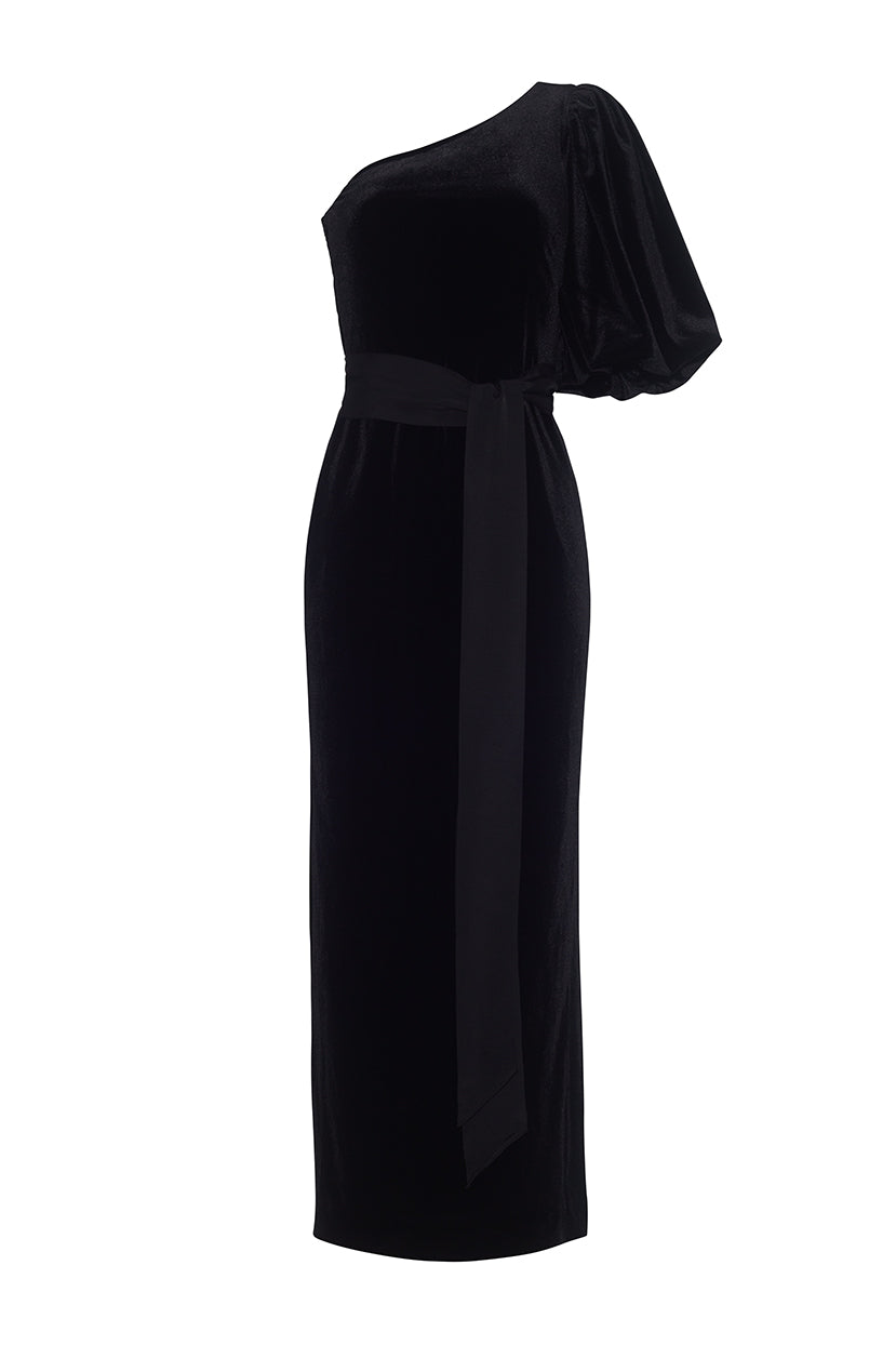 Lucia Dress | Black Velvet