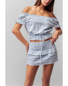 Lucinda Mini Skirt | Angel Blue
