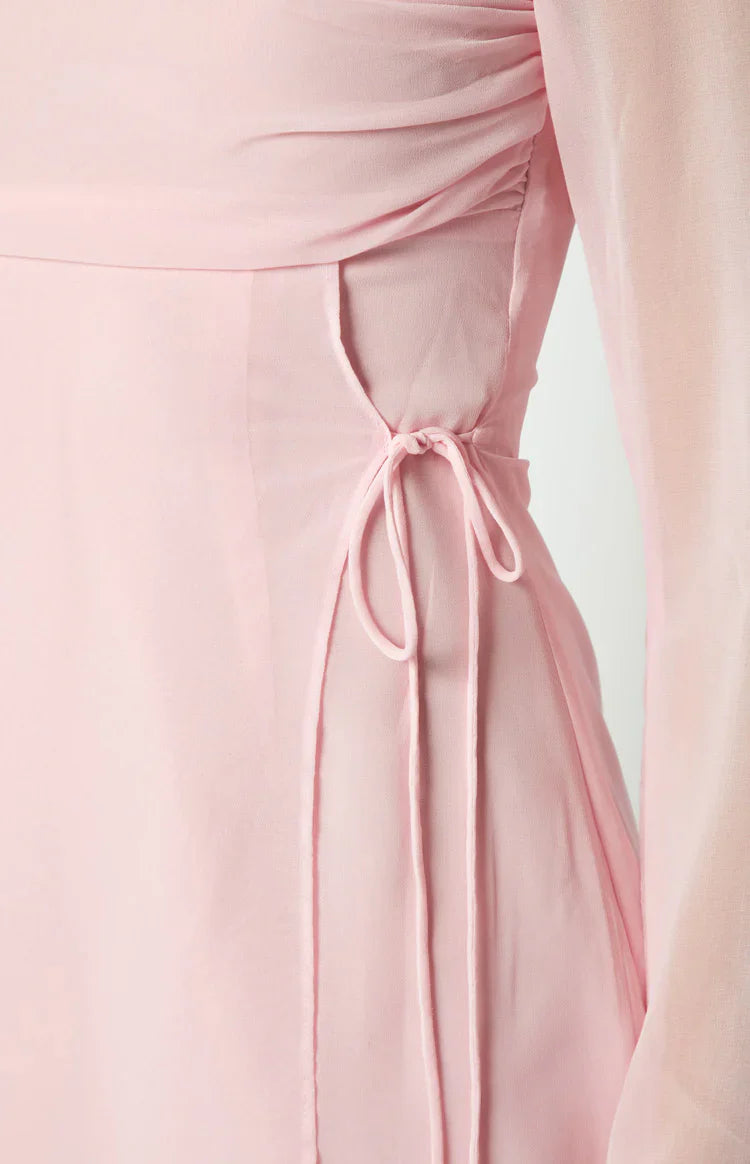 Lucy Long Sleeve Mini Dress | Baby Pink