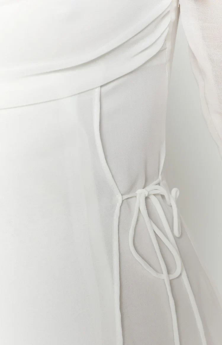 Lucy Long Sleeve Mini Dress | White