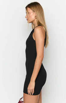 Lumi Button Up Mini Dress | Black