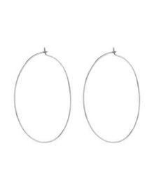 Capri Wire Hoops | Silver