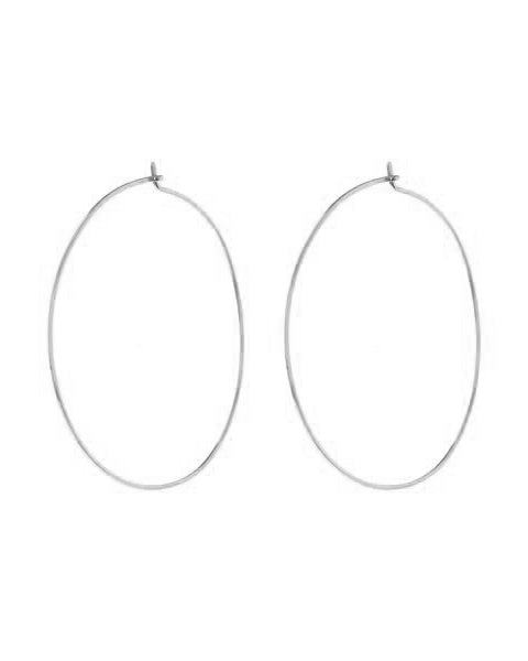 Capri Wire Hoops | Silver