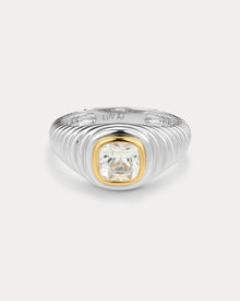 The Georgia Stone Signet Ring | Cubic Zirconia | Silver