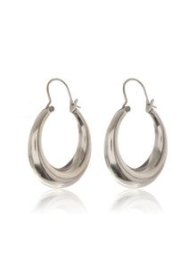 Martina Tube Hoops - Silver | Plated Silver