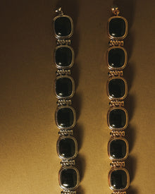 The Midnight Mesa Beaded Bracelet | Black Agate | Silver