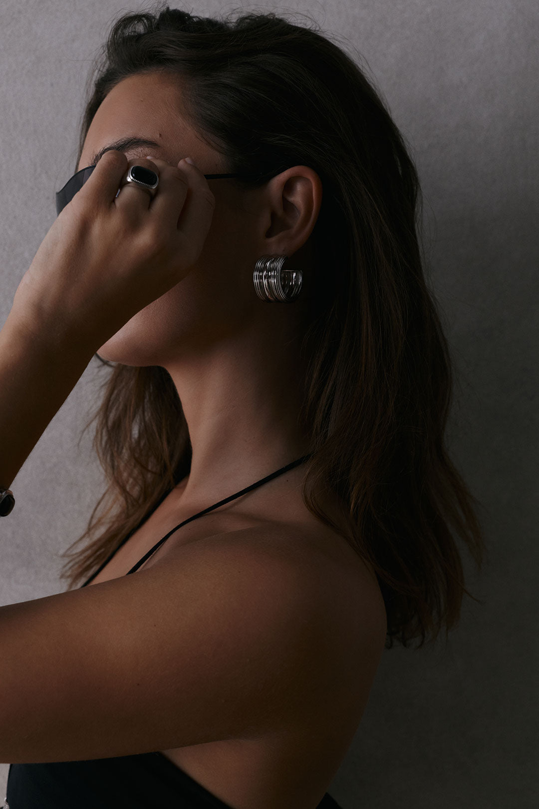 The Midnight Mesa Signet Ring | Black Agate | Silver