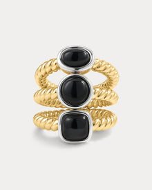 The Midnight Mesa Ring Set | Set of 3 Rings | Gold/Silver