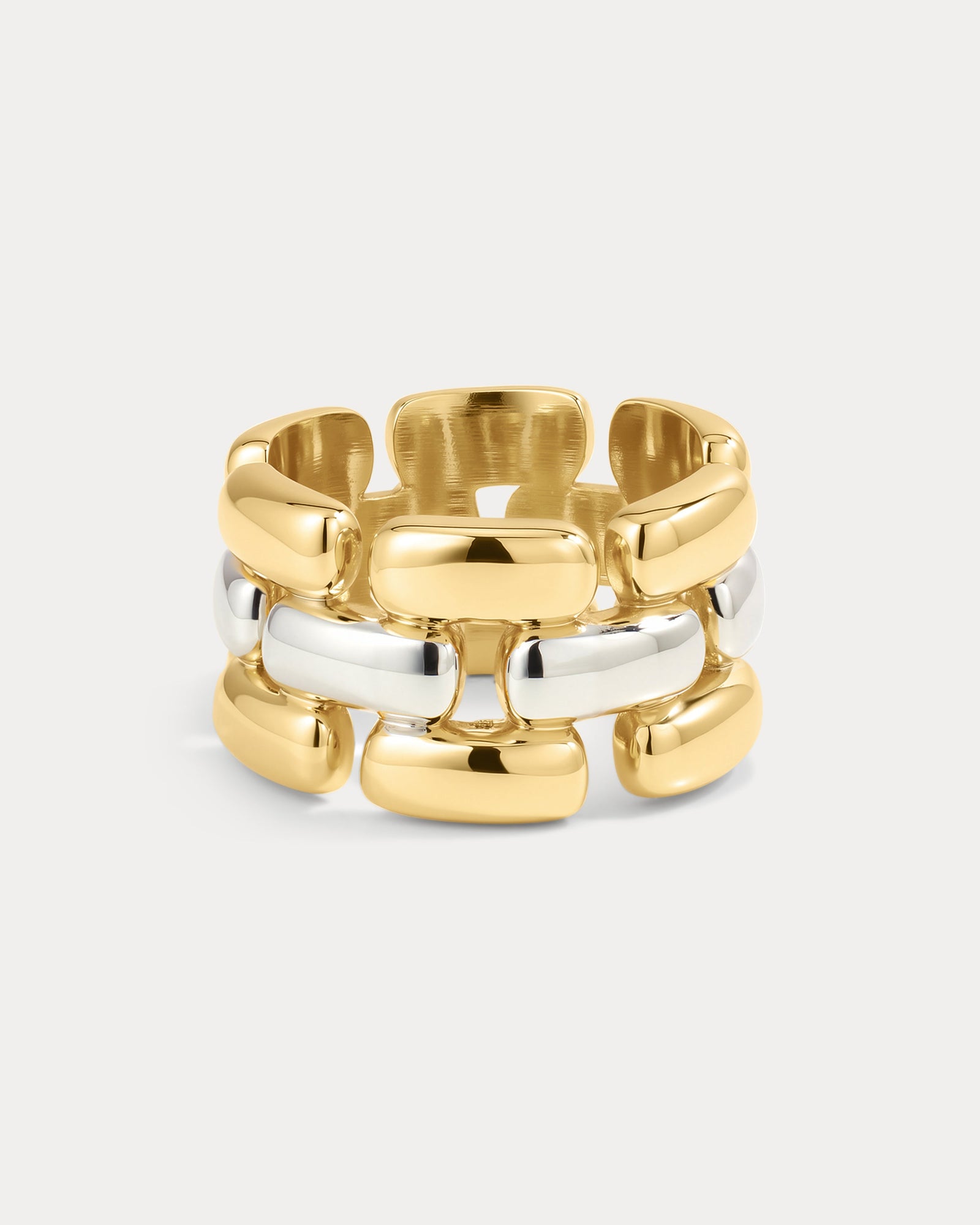 The Noir Link Ring | Gold/Silver