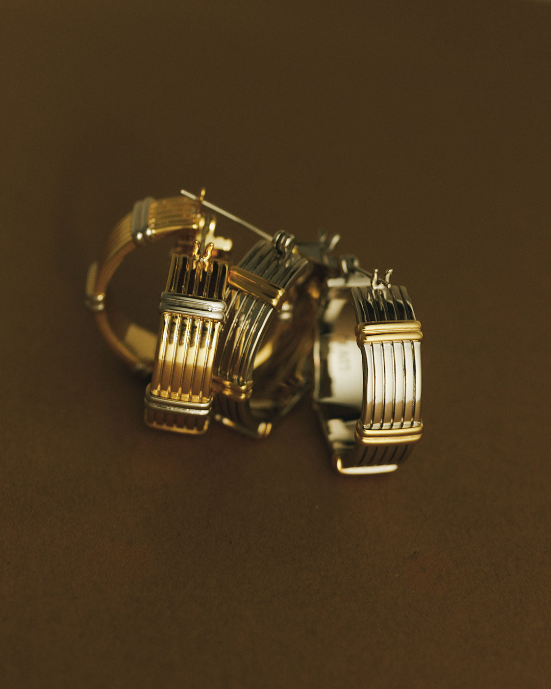 The Two-Tone Sierra Bar Hoops | Two Tone