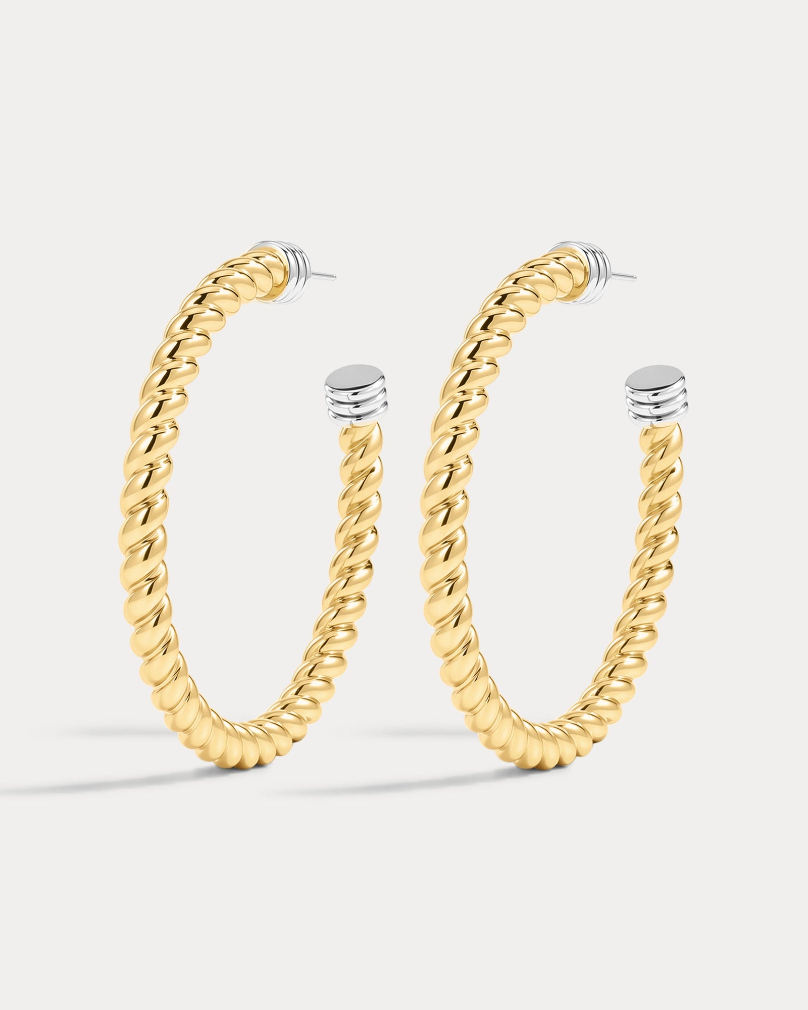 The XL Sierra Rope Hoops | Gold/Silver