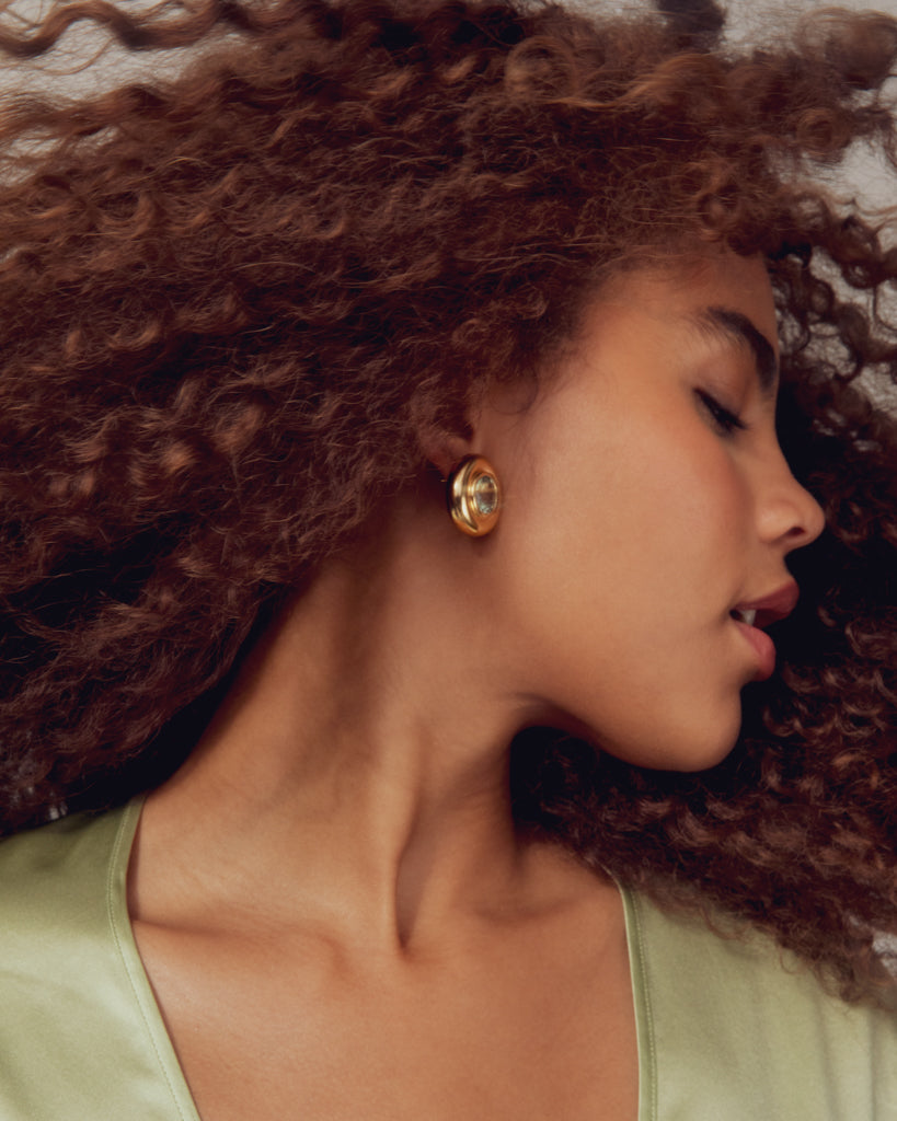 The Noor Studs | Gold Vermeil Plated Sterling Silver